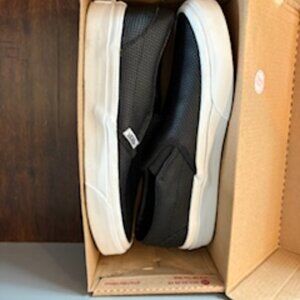 Vans Classic Slip-On Black Women's size 6.5 (PERF LEATHER)